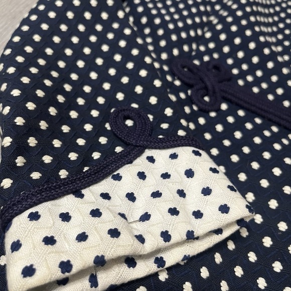 Vintage 60s RONA Shirt Dress W/ Contrasting Collar And Cuffs Pleat Navy - Picture 5 of 11